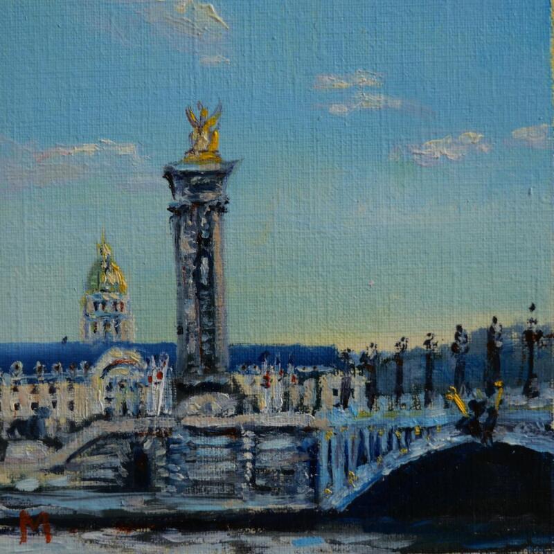 Pintura Pont Alexandre III por Manière Anisa  | Pintura Figurativo Urbano Aceite