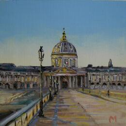 Painting La Monnaie De Paris by Manière Anisa  | Painting Figurative Oil Architecture, Pop icons