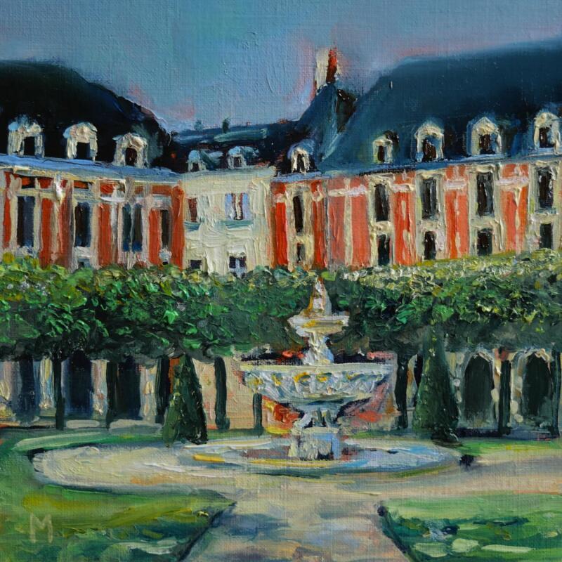 Painting Place des Vosges by Manière Anisa | Painting Figurative Architecture Oil