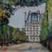 Peinture Jardin des Tuileries par Manière Anisa  | Tableau Figuratif Architecture Huile