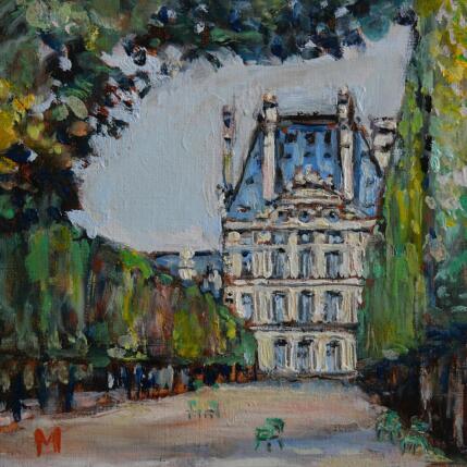 Peinture Jardin des Tuileries par Manière Anisa  | Tableau Figuratif Huile Architecture