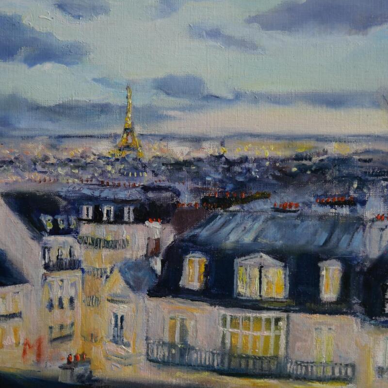 Painting Lumière du soir by Manière Anisa  | Painting Figurative Architecture Oil