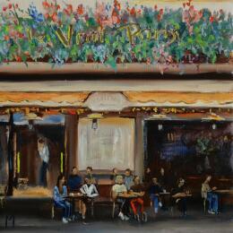 Peinture Le vrai Paris par Manière Anisa  | Tableau Figuratif Huile Scènes de vie