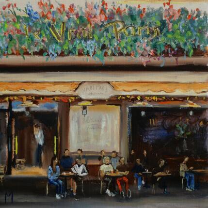 Peinture Le vrai Paris par Manière Anisa  | Tableau Figuratif Huile Scènes de vie