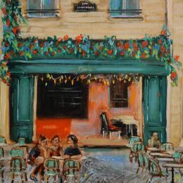 Painting Les papotages by Manière Anisa  | Painting Figurative Oil Life style