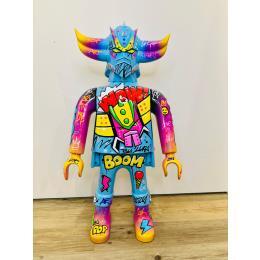 Sculpture Goldo Pop by Luna | Sculpture Pop-art Acrylic, Graffiti, Posca Pop icons