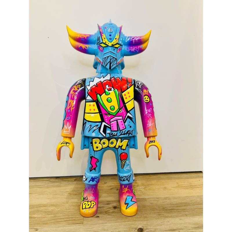 Sculpture Goldo Pop by Luna | Sculpture Pop-art Pop icons Graffiti Acrylic Posca