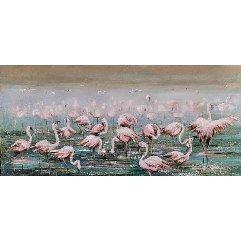 Gemälde LOVE SEASONS von Ortis-Bommarito Nicole | Gemälde Figurativ Tiere Acryl