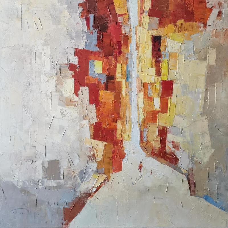 Peinture Mon chat par Tomàs | Tableau Abstrait Société Urbain Scènes de vie Huile