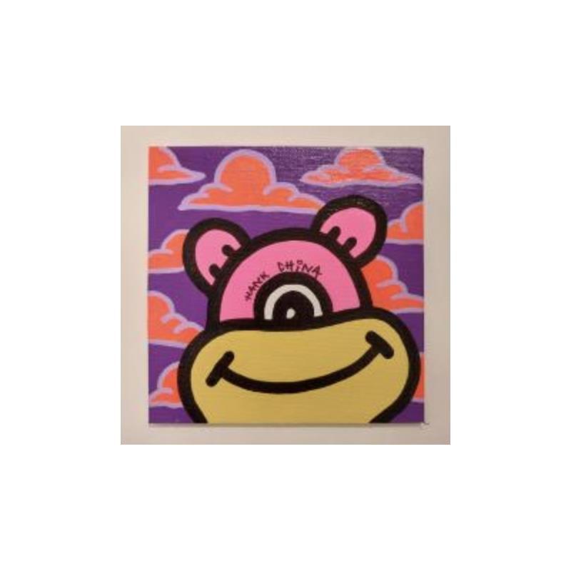 Peinture Funny three par Hank China | Tableau Pop-art Acrylique Posca
