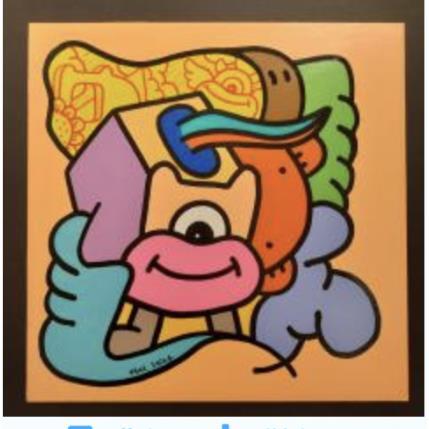 Peinture Sunny one par Hank China | Tableau Pop-art Acrylique, Posca