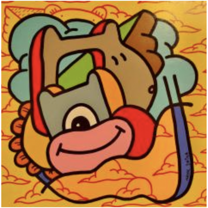 Peinture Sunny two par Hank China | Tableau Pop-art Acrylique, Posca