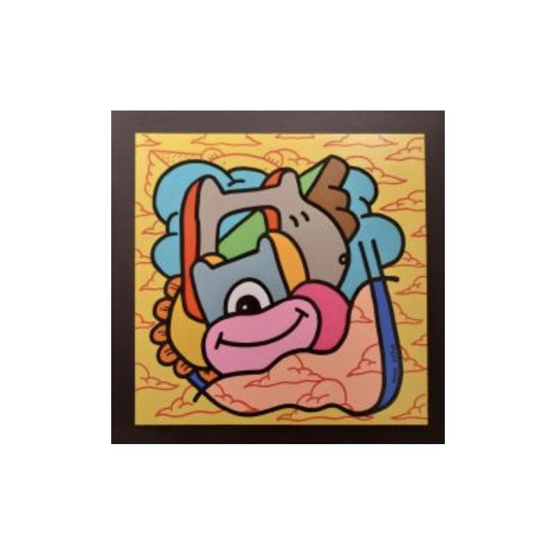 Painting Sunny two by Hank China | Painting Pop-art Acrylic Posca