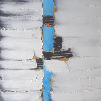 Painting Bleu ciel by Gaultier Dominique | Painting Abstract Oil Minimalist