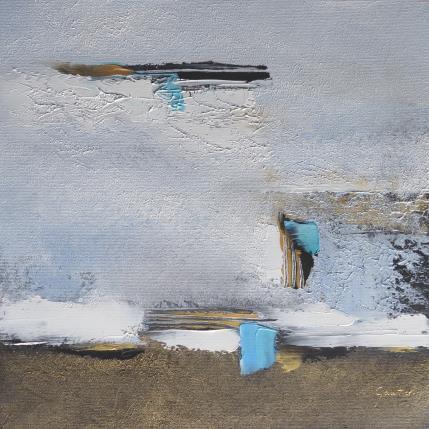 Painting Près des étoiles by Gaultier Dominique | Painting Abstract Oil Minimalist