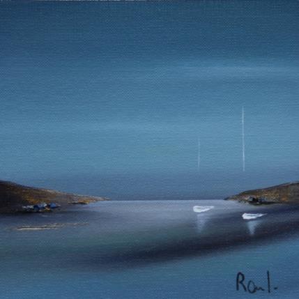 Painting Emotions marines   73 by Roussel Marie-Ange et Fanny | Painting Figurative Oil Marine, Minimalist