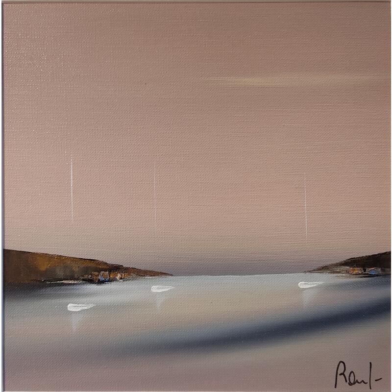 Painting Instant d'émotion 73 by Roussel Marie-Ange et Fanny | Painting Figurative Marine Minimalist Oil