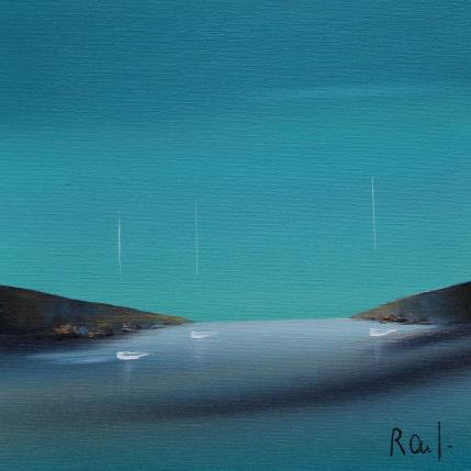 Peinture Horizon marin 73 par Roussel Marie-Ange et Fanny | Tableau Figuratif Huile Marine, Minimaliste