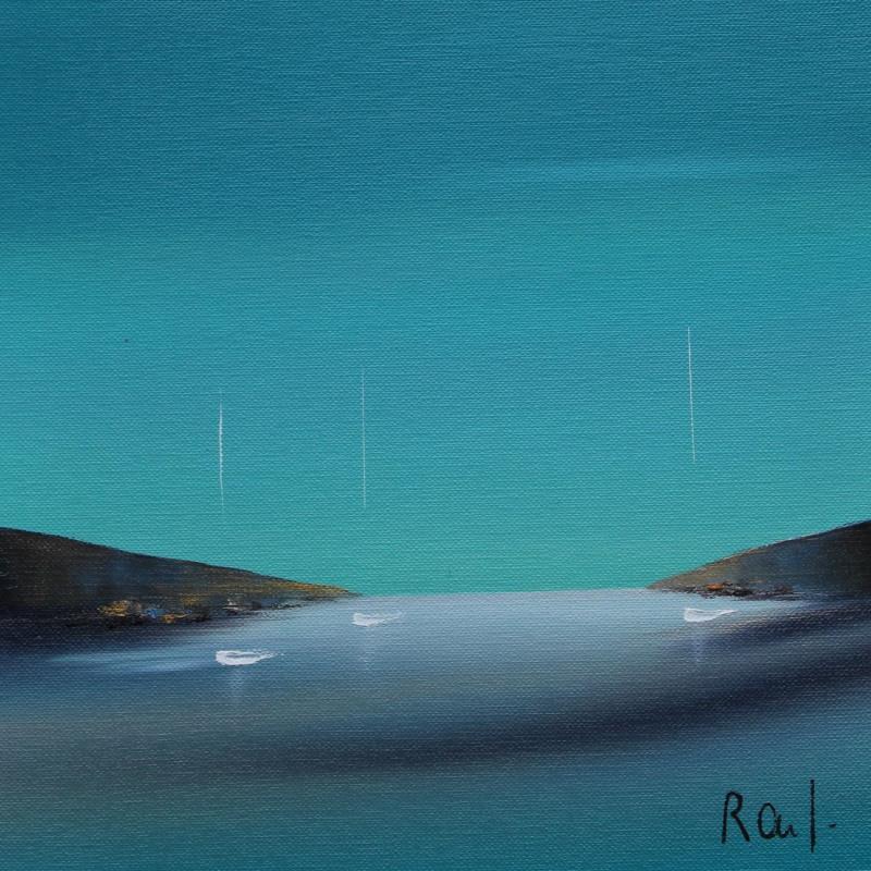 Painting Horizon marin 73 by Roussel Marie-Ange et Fanny | Painting Figurative Marine Minimalist Oil