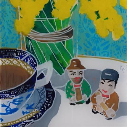 Peinture Ils pensaient que c'était la fin de l'hiver  par Auriol Philippe | Tableau Figuratif Acrylique, Plexiglas, Posca Natures mortes