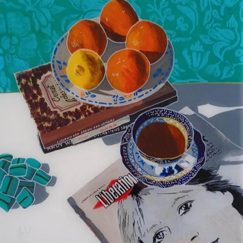 Peinture Andy ne se remettait pas du départ de Marianne  par Auriol Philippe | Tableau Figuratif Natures mortes Plexiglas Acrylique Posca