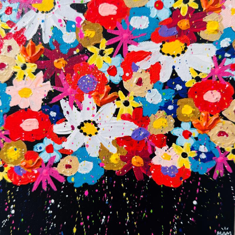 Peinture MARGUERITES par Mam | Tableau Pop-art Nature Natures mortes Acrylique