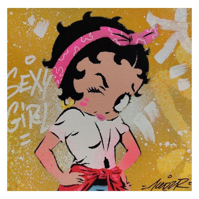 Peinture Betty par Lemoine Mael | Tableau Pop-art Icones Pop Graffiti Acrylique