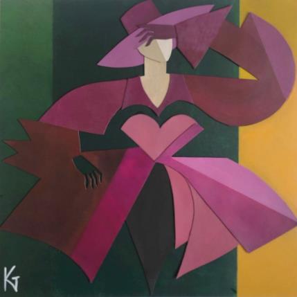 Painting F3 Purple winter 304-53-20250123-20 by Gustavsen Karl | Painting Figurative Acrylic, Gluing Cinema, Life style, Mode