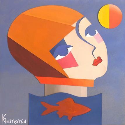 Painting F4 The bather 304-53-20250123-29 by Gustavsen Karl | Painting Figurative Acrylic, Gluing Life style, Mode, Nature