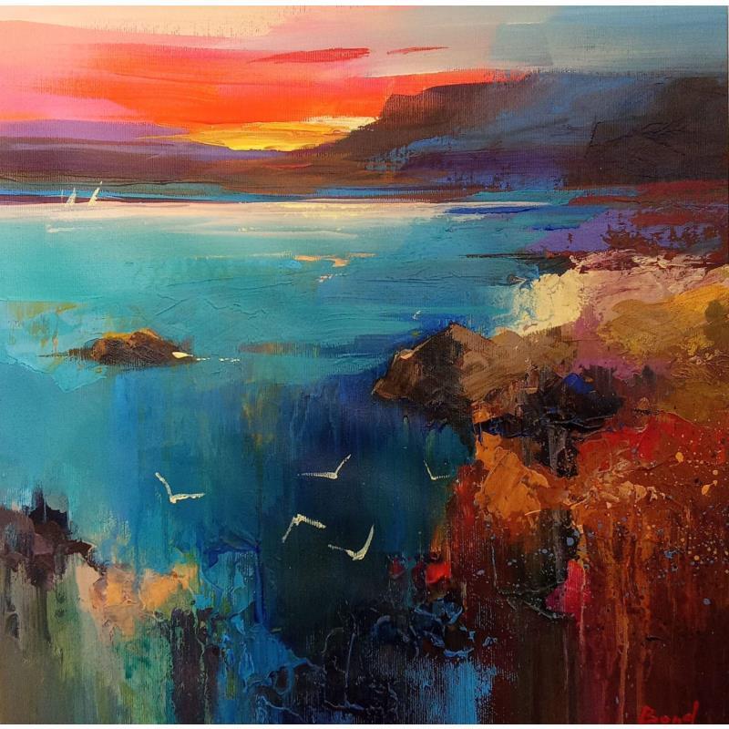 Painting Melody of the morning sea by Bond Tetiana | Painting Figurative Oil