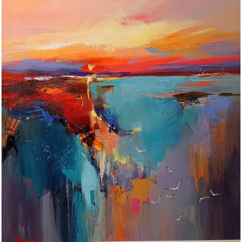 Painting Warm of a cozy bay by Bond Tetiana | Painting Figurative Oil