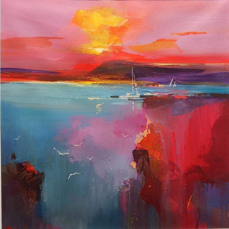 Painting ships in the embrace of time by Bond Tetiana | Painting Figurative Oil