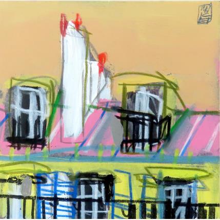 Gemälde Fin août l'été résiste un peu von Anicet Olivier | Gemälde Figurativ Acryl, Pastell Architektur, Urban