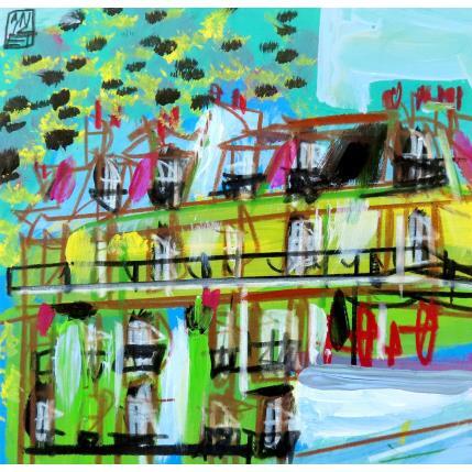 Peinture Breathing par Anicet Olivier | Tableau Figuratif Acrylique, Pastel Architecture, Urbain