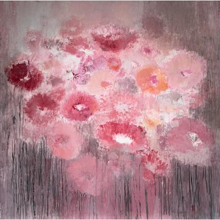 Painting Douceur Florale by Rocco Sophie | Painting Raw art Acrylic, Gluing, Sand