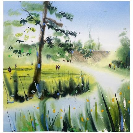 Peinture Parc de la citadelle  par Bailly Kévin  | Tableau Figuratif Aquarelle, Encre Architecture, Urbain