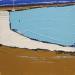 Painting AU DEHORS by L'huillier Françis | Painting Abstract Landscapes Oil