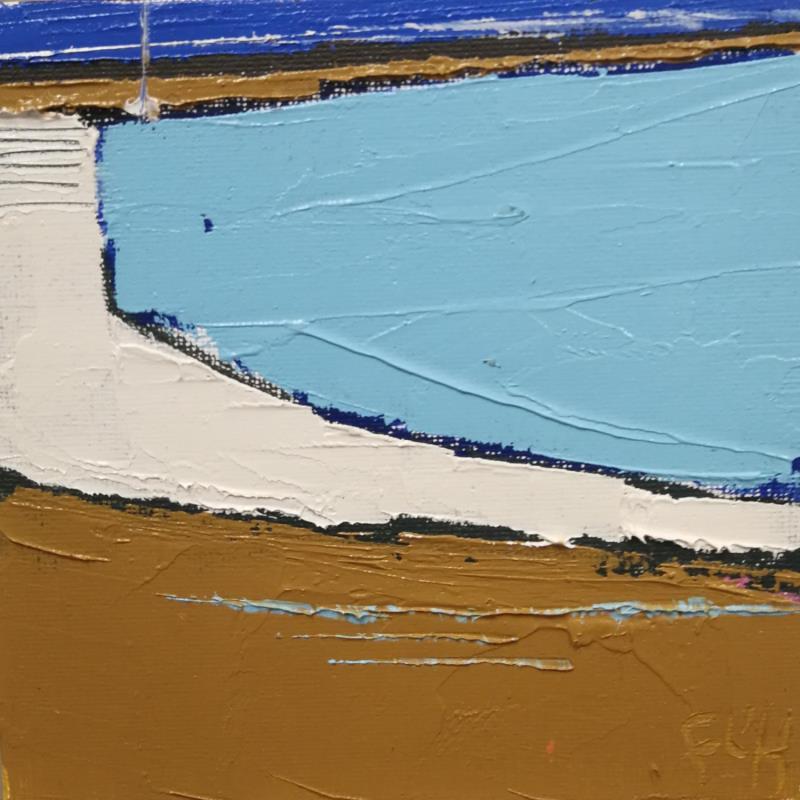 Painting AU DEHORS by L'huillier Françis | Painting Abstract Landscapes Oil