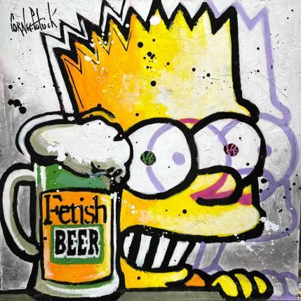 Peinture Bart Simpson, fetish beer par Cornée Patrick | Tableau Pop-art Graffiti, Huile Cinéma, Enfant, Icones Pop