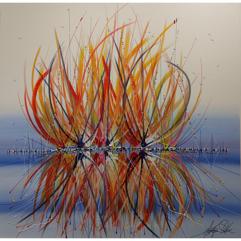 Peinture L'amour est en meret en couleur par Fonteyne David | Tableau Figuratif Paysages Marine Huile Acrylique