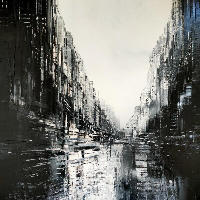 Painting Deep black by Levesque Emmanuelle | Painting Oil