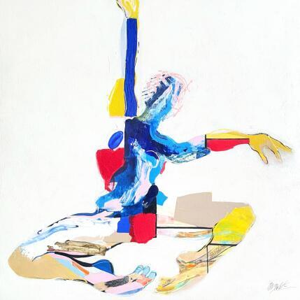 Gemälde So Chat Suspendu von Cressanne | Gemälde Figurativ Acryl, Pastell, Sand, Tinte Akt