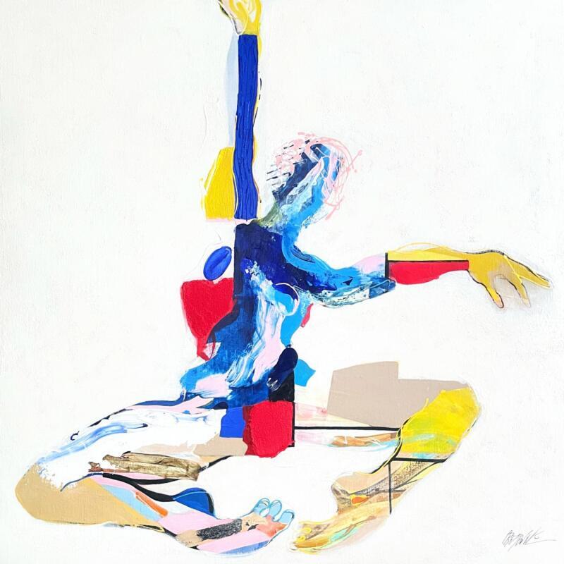 Pintura So Chat Suspendu por Cressanne | Pintura Figurativo Desnudo Acrílico Ink Pastel Arena