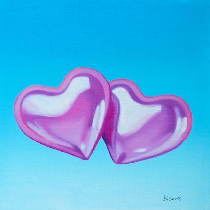 Painting Sweet Affection by Bisoux Morgan | Painting Figurative Oil Child, Minimalist