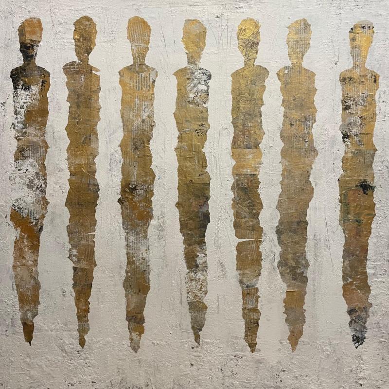 Peinture Univers  par Rocco Sophie | Tableau Art Singulier Acrylique Collage Sable