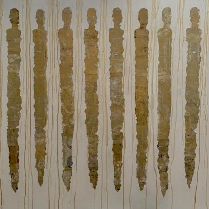 Peinture Les fées magiques par Rocco Sophie | Tableau Art Singulier Acrylique, Collage, Sable