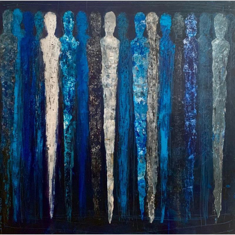 Painting Ostia antica by Rocco Sophie | Painting Raw art Acrylic Gluing Sand