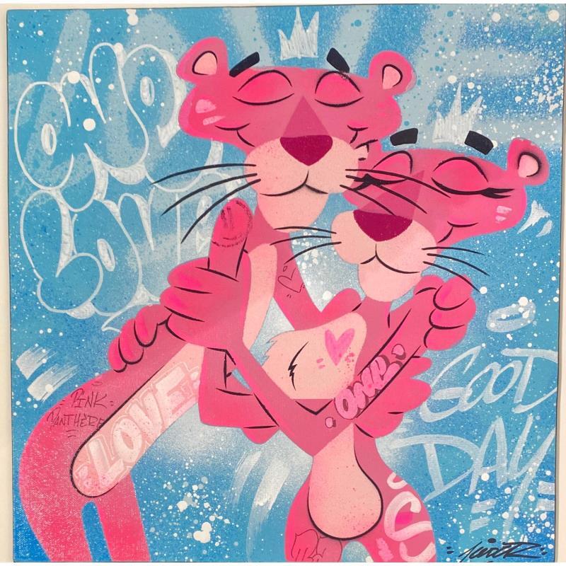 Painting Pink Love by Lemoine Mael | Painting Pop-art Pop icons Graffiti Acrylic