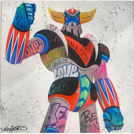 Painting Goldorak by Lemoine Mael | Painting Pop-art Acrylic, Graffiti Pop icons