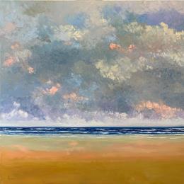 Peinture 100x100 Libre et sauvage (Left panel) par Hanniet | Tableau Figuratif Huile Marine, Paysages